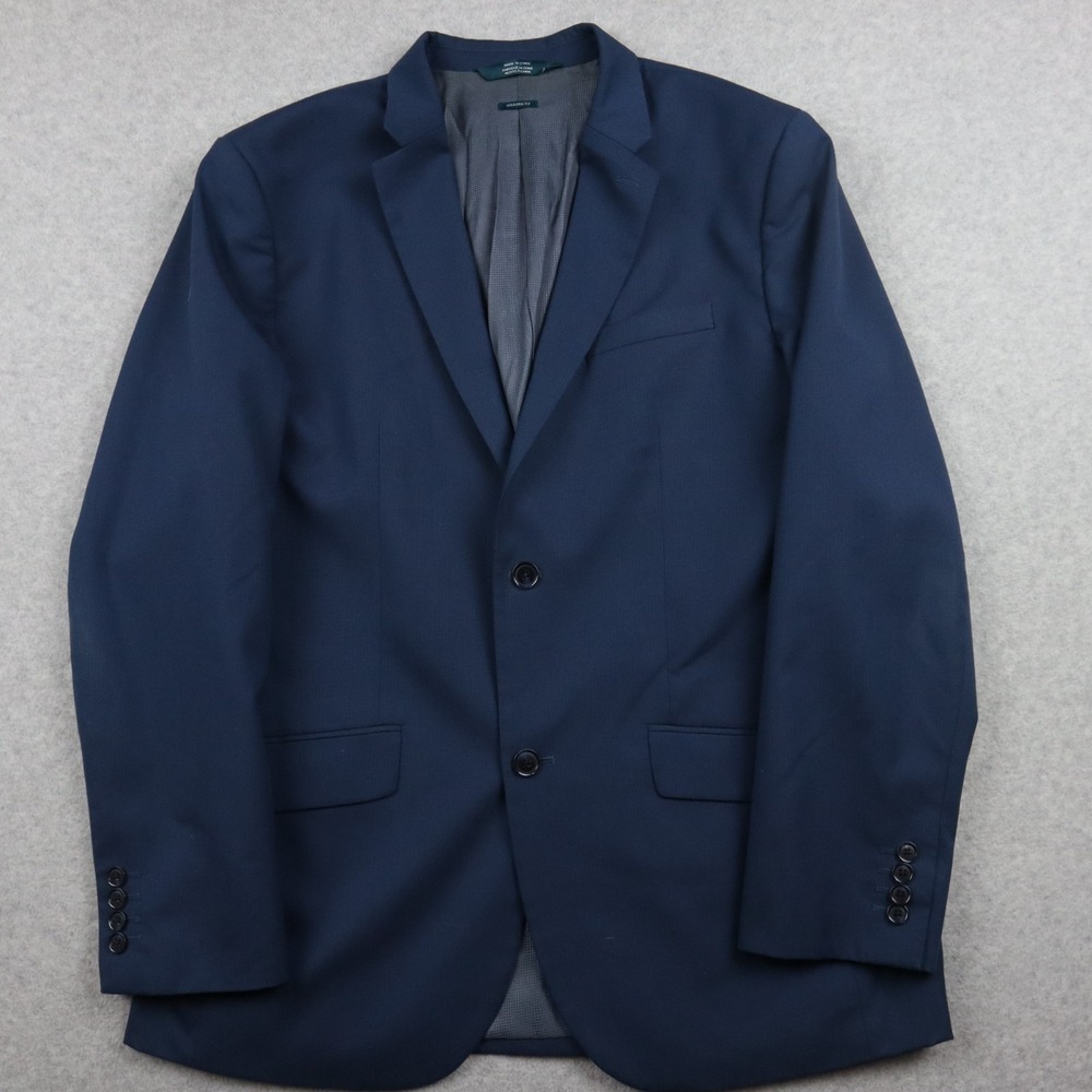 Perry Ellis Blazer Mens 42R Modern Fit 2-Button Suit Jacket Coat Business Blue